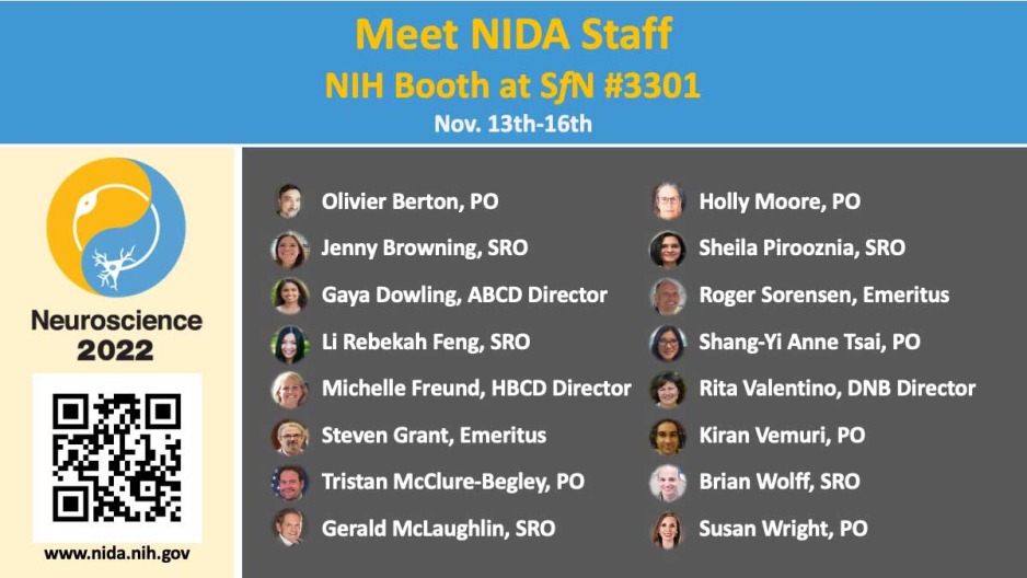 NIDA staff at Sfn booth 3301