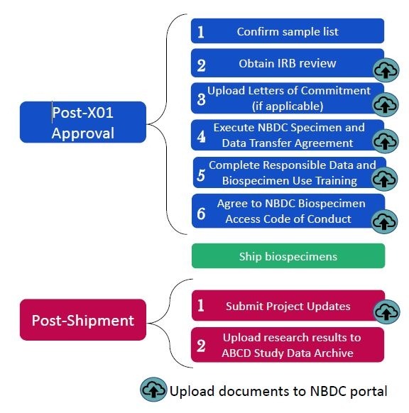 Post X 0 1 approval activities and post shipment process flowchart