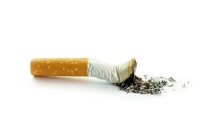 Photo of a cigarette that has been put out