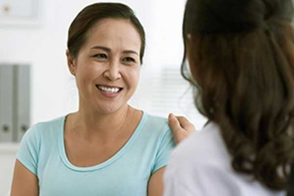 Doctor talking to patient