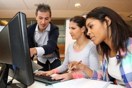 A team member training his team