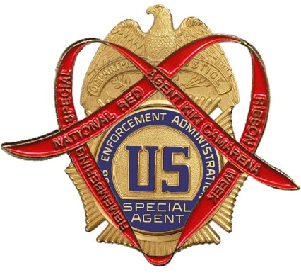 Red ribbon week badge