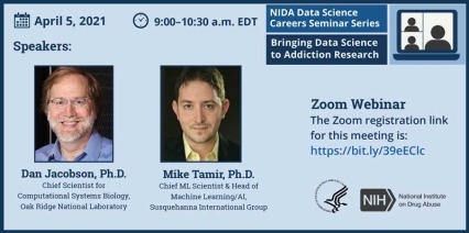 Webinar speakers for Data Science in Addiction Research