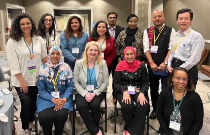 Dr. Lindsey Friend and Dr. Aria Crump of NIDA’s Office of Research Training, Diversity, and Disparities met with international travel awardees and participants at the 85th College on Problems of Drug Dependence Scientific Meeting in Denver, Colorado.
