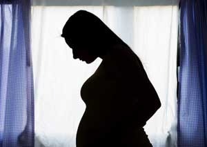 Foto de mujer embarazada