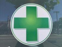 Green medical cross