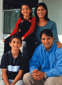 Foto de una familia feliz
