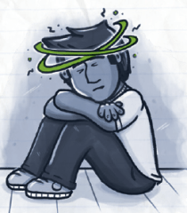 Image of a boy feeling sick.