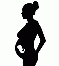 Silhouette of a pregnant woman