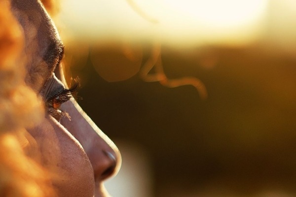 closeup of a woman's face